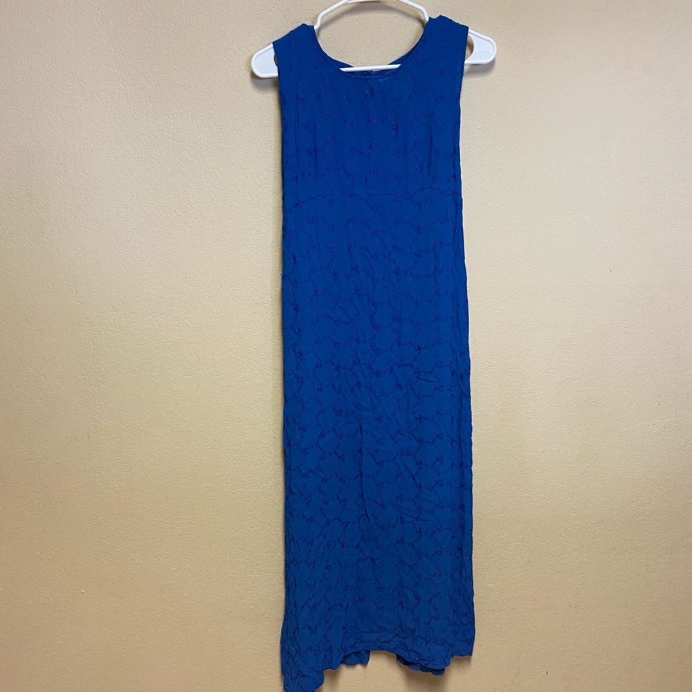 Motherhood Blue Floral Sleeveless Long Dress